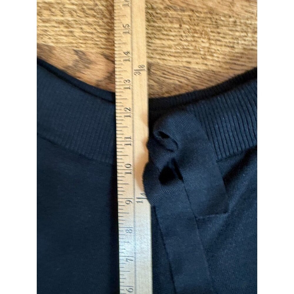 Staud Womens Black Merino Wool Blend Knit Wide Leg Pants - Picture 9 of 11